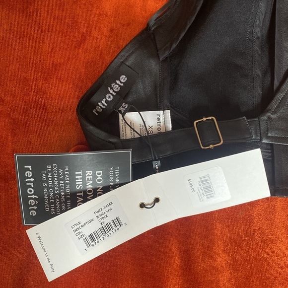 Retrofete BRIELLE COATED DENIM VEST brand new with tags - Picture 6 of 9